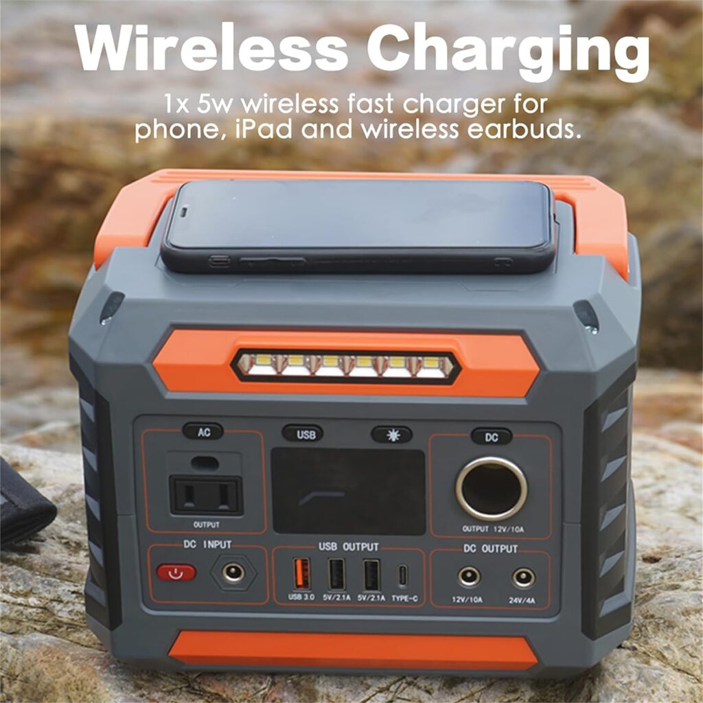 Portable Power Station, 288Wh/78000mAh Battery Pack, Solar Generator with 300W AC Outputs, Backup Power Emergency Battery, for Camping Home Blackout