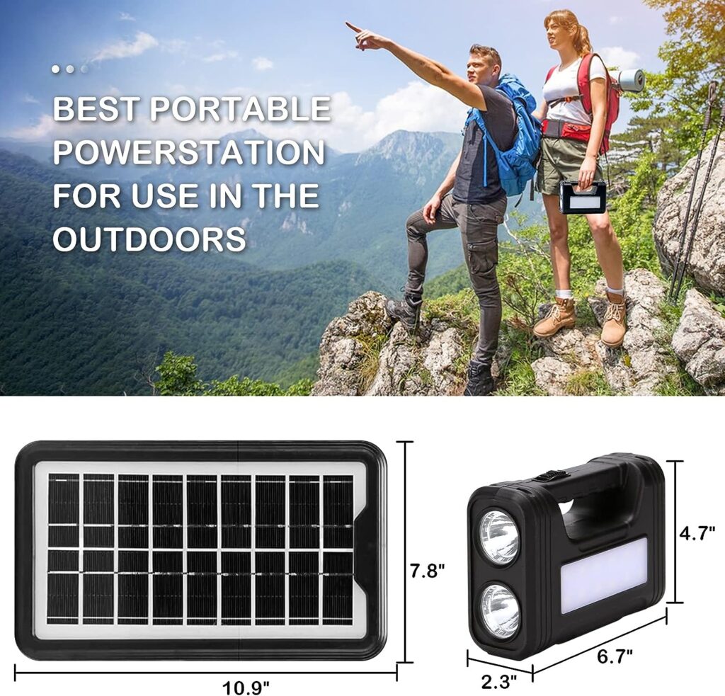 Solar Generator with Panels Included,Portable Power Station for Home Use,Portable Generator for Camping,Solar Powered Generator with Flashlight for Outdoors Travel Hunting Emergency