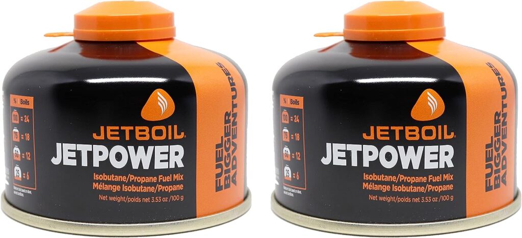 Jetboil Jetpower Fuel Camping and Backpacking Stoves, 100 Grams (2-Pack)