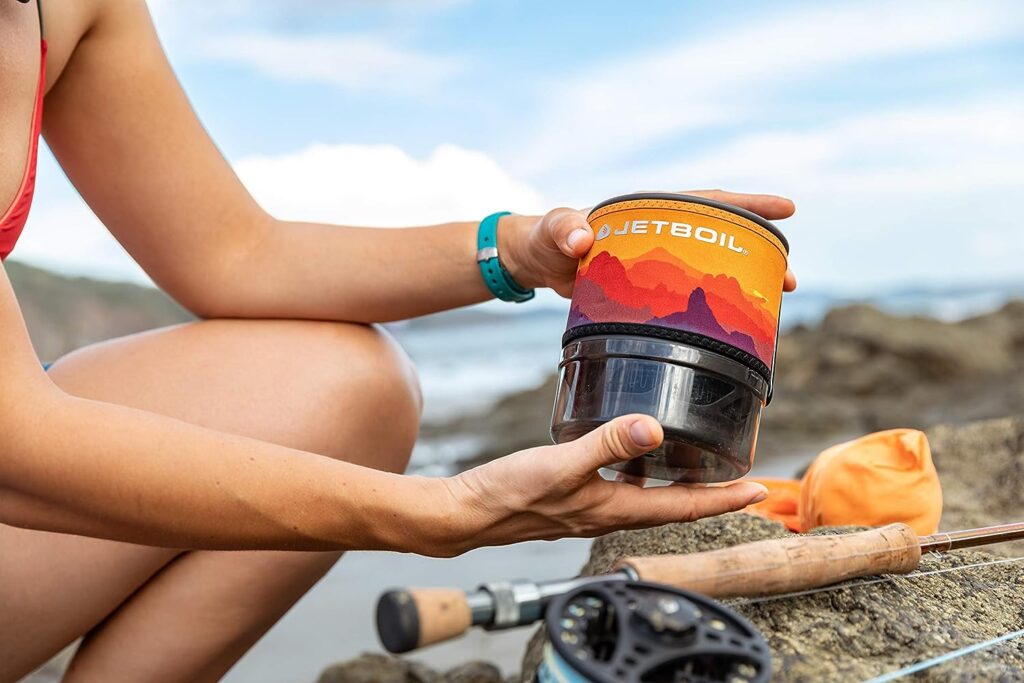 Jetboil MiniMo Camping and Backpacking Stove Cooking System with Adjustable Heat Control