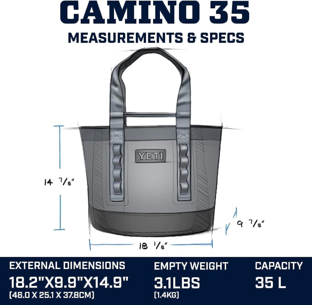 YETI Camino 35 Carryall with Internal Dividers, All-Purpose Utility, Boat and Beach Tote Bag, Durable, Waterproof