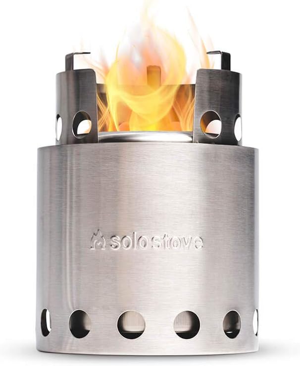 Solo Stove Lite - Portable Camping Hiking and Survival Stove | Powerful Efficient Wood Burning and Low Smoke | Gassification Rocket Stove for Quick Boil | Compact 4.2 Inches and Lightweight 9 Ounces